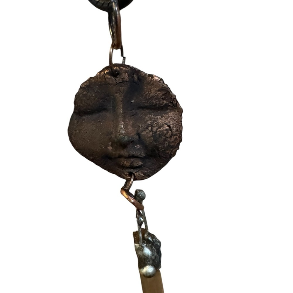 Rustic Goddess Face Pendant Necklace - Picture 3 of 6